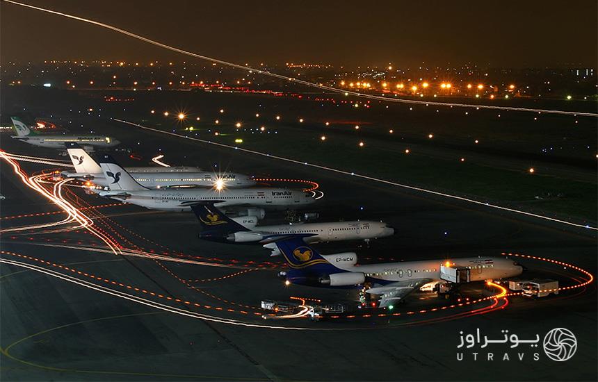 فرودگاه مهرآباد تهران در شب
